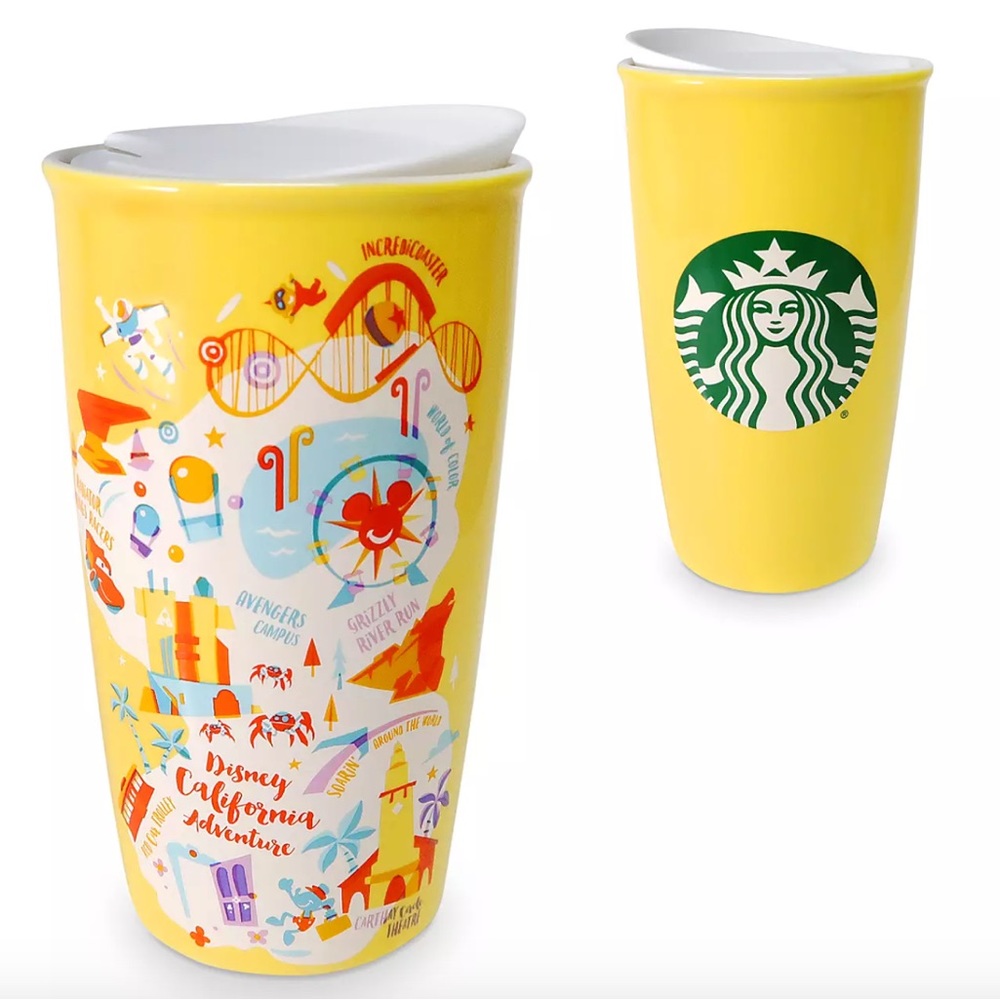 NWT Disney California Adventure Disneyland 2021 Starbucks Ceramic Travel Tumbler